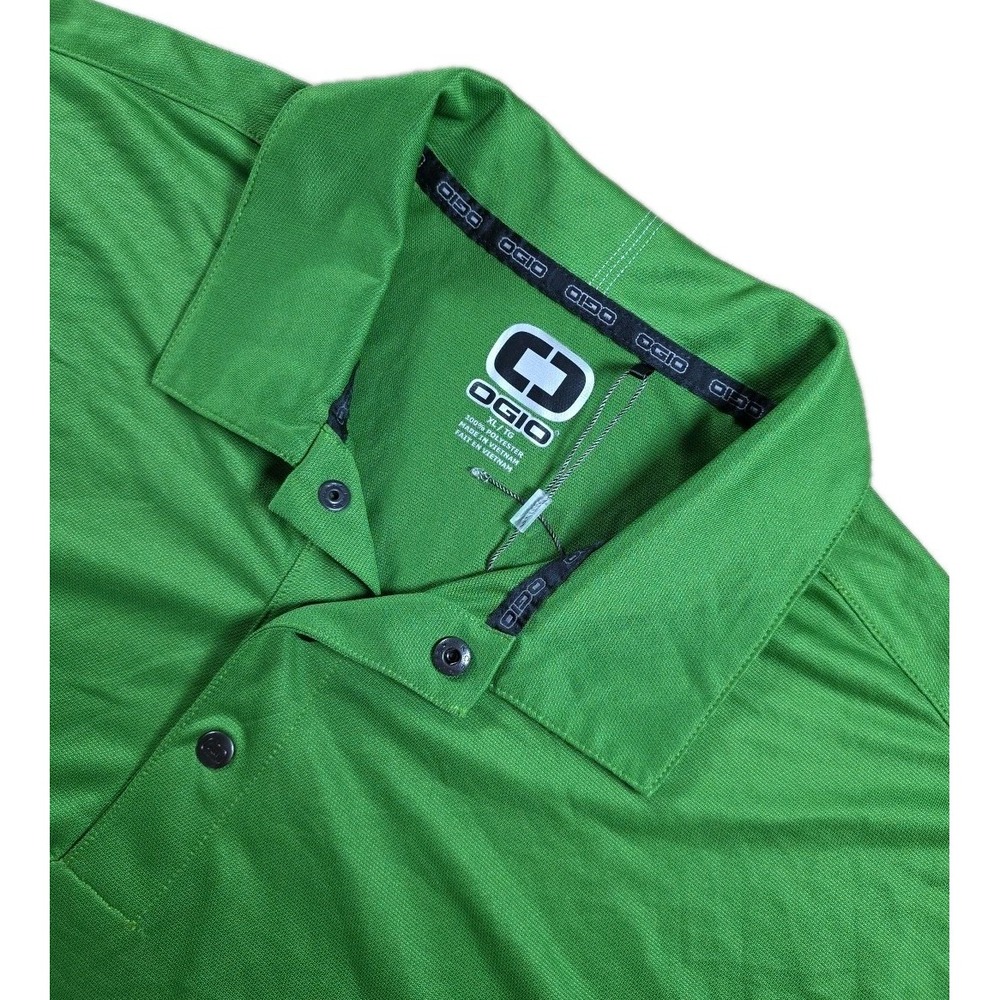 OGIO‎  MEN'S GREEN POLO  OG108 Sidebar Polo SNAPS GOLF